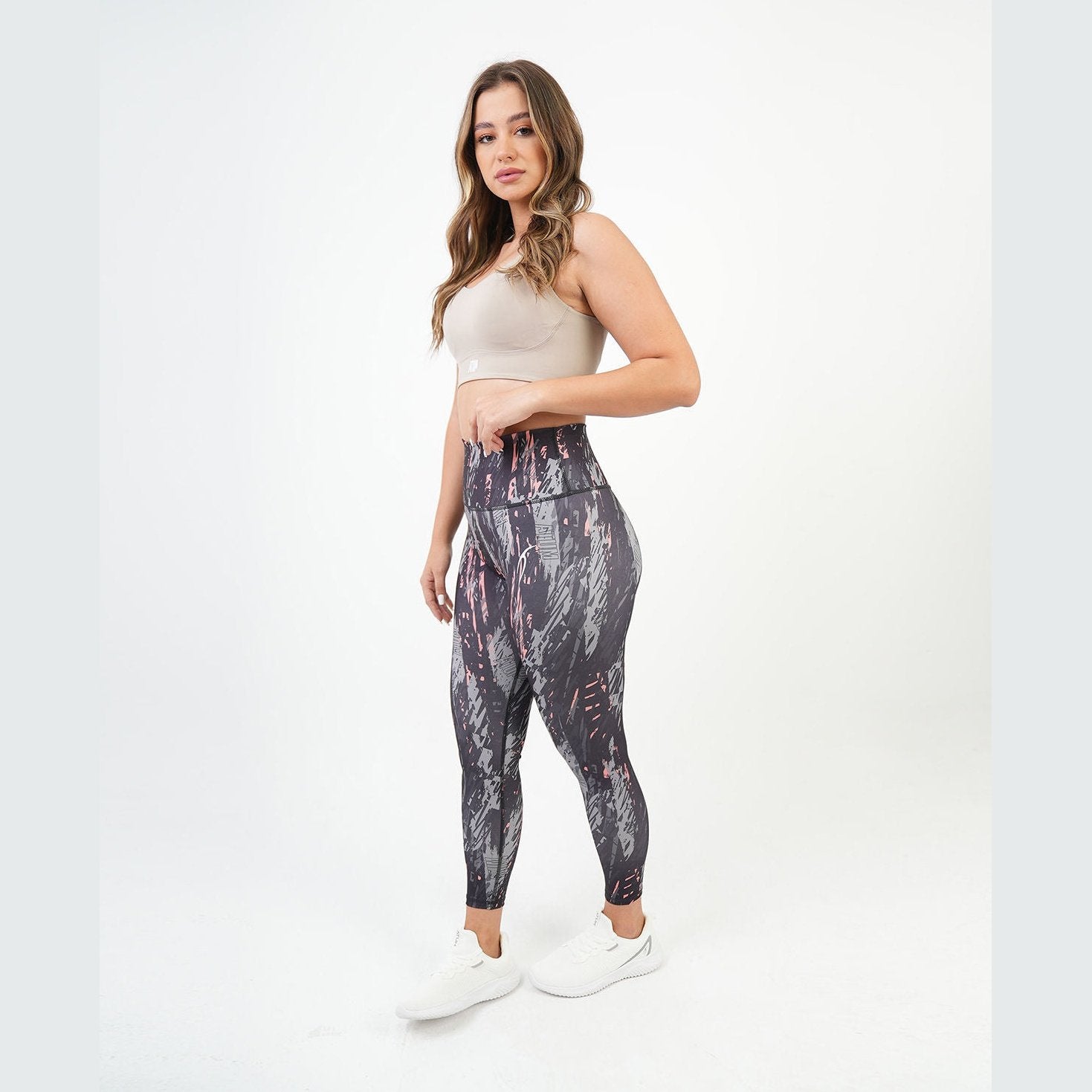 ATUM| Marble Printed Women's Leggings - Gray