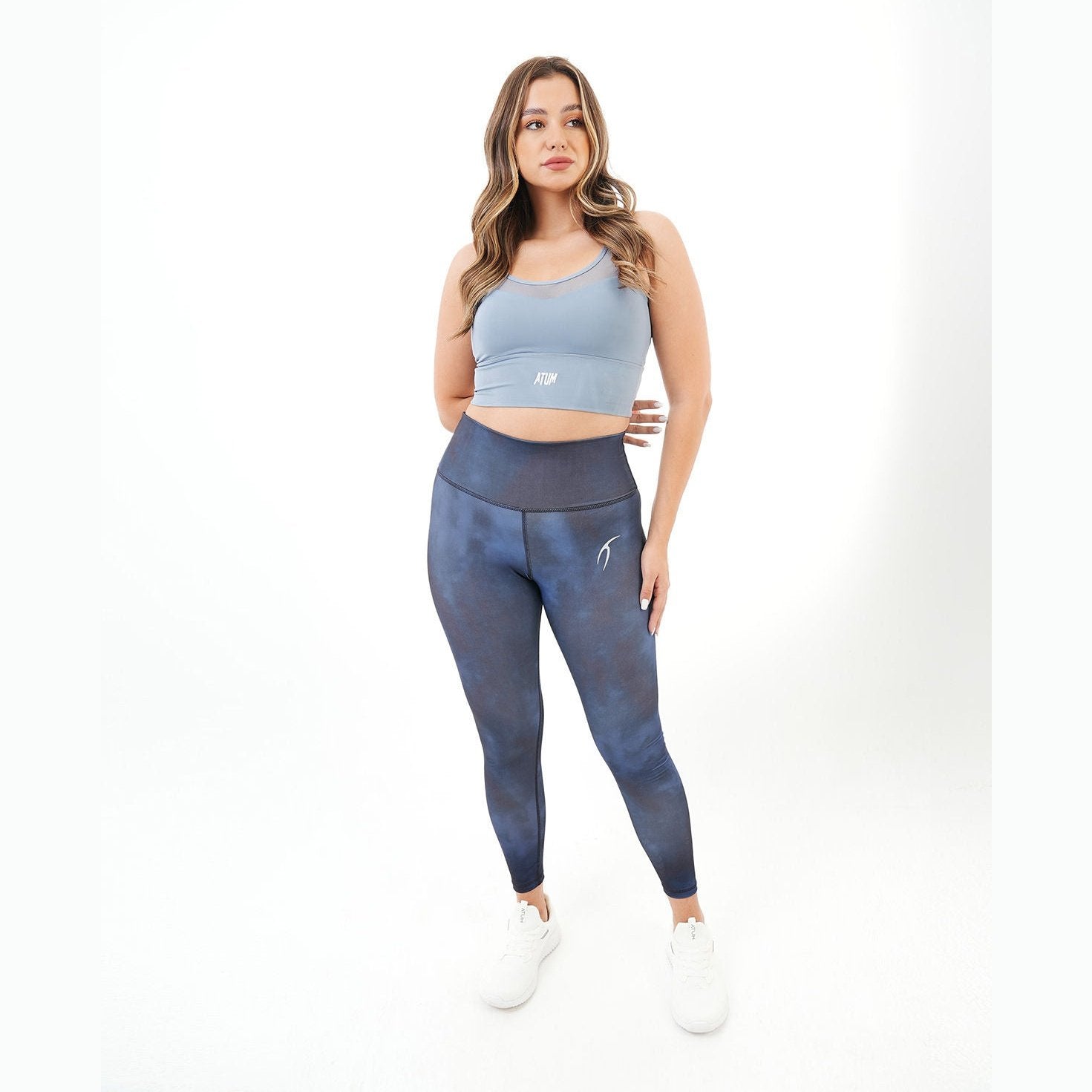 ATUM| Yoga Printed Women's Leggings - Navy