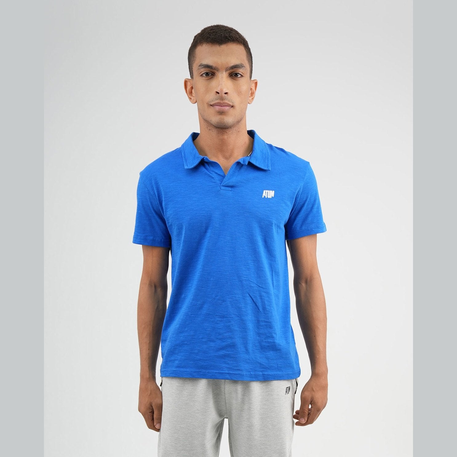 ATUM| Comfort Slub Men's Polo T-Shirt - Blue