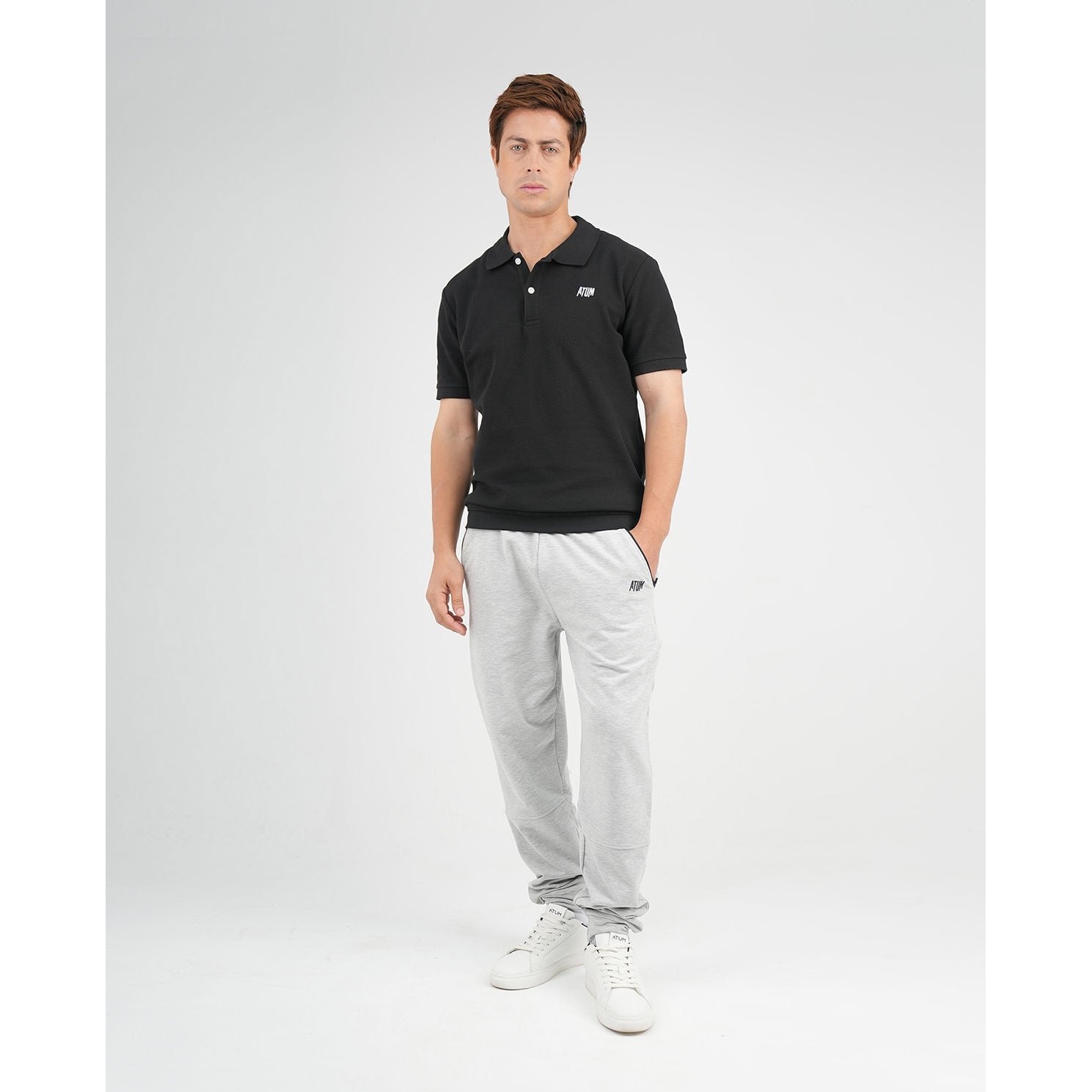 ATUM| Regular Fit Men's Polo T-Shirt - Black