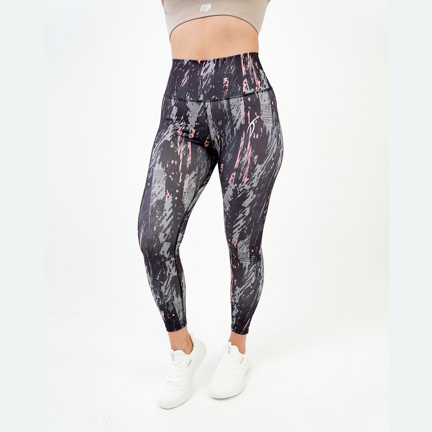 ATUM| Marble Printed Women's Leggings - Gray