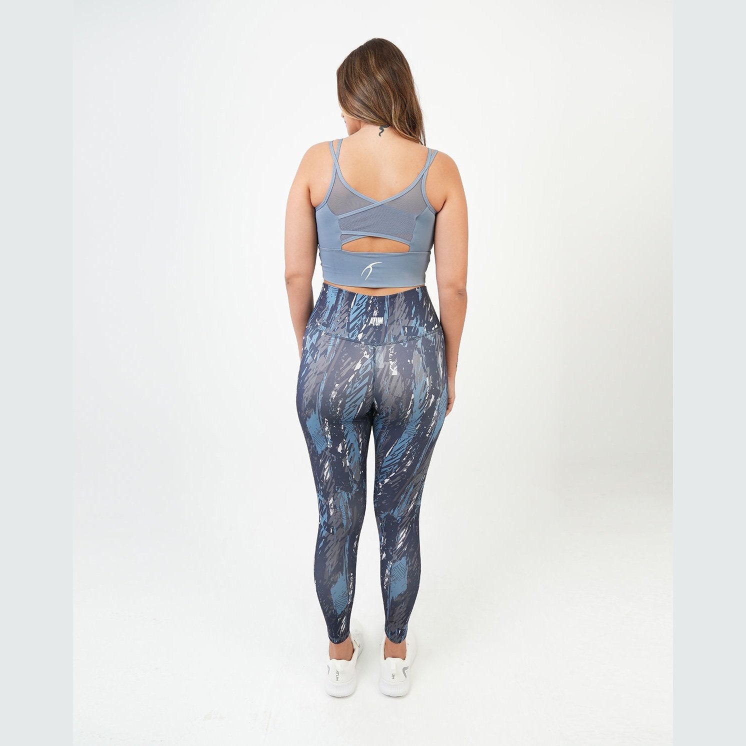 ATUM| Marble Printed Women's Leggings - Navy