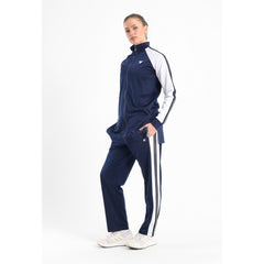 Classic stand up collar tracksuit in dark blue