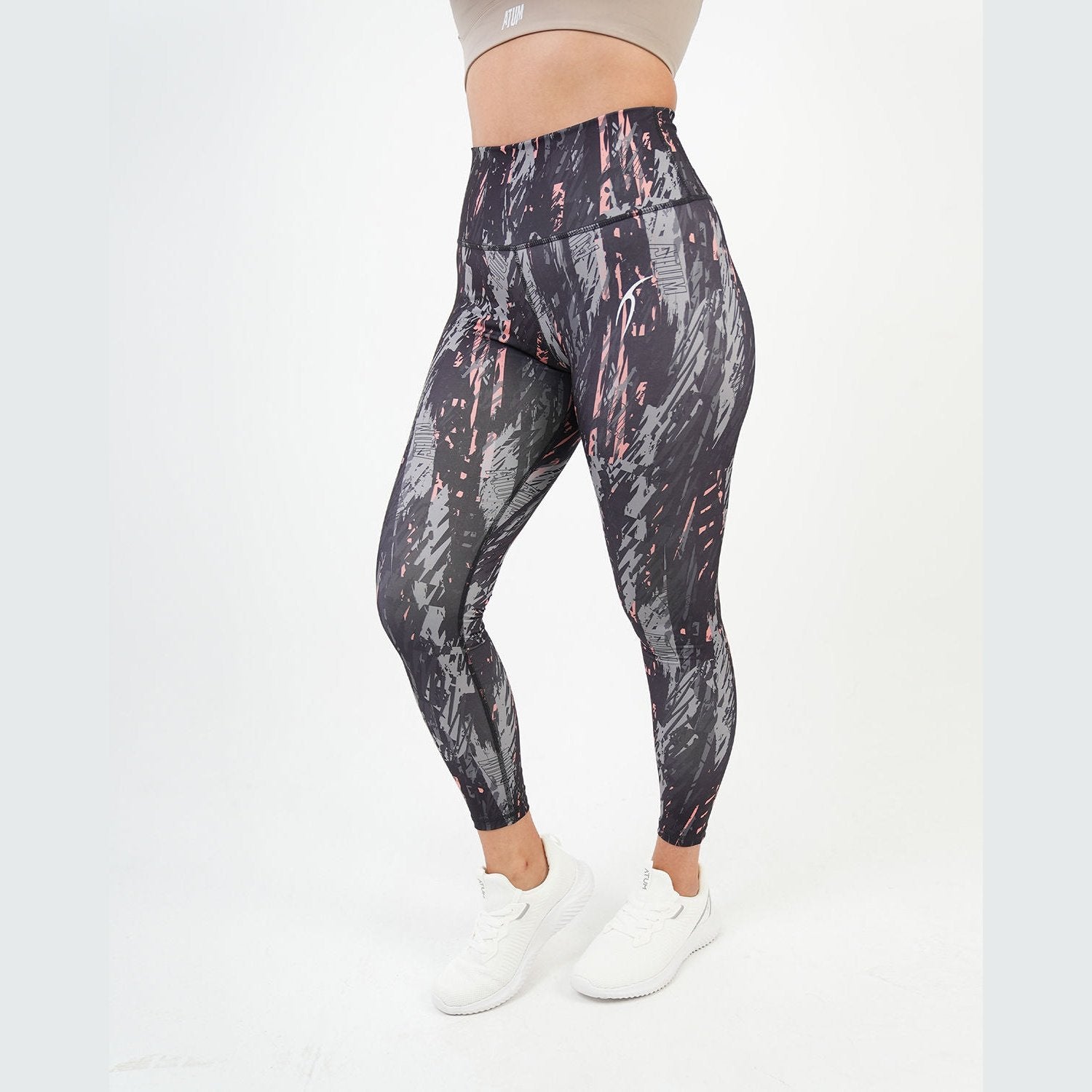 ATUM| Marble Printed Women's Leggings - Gray