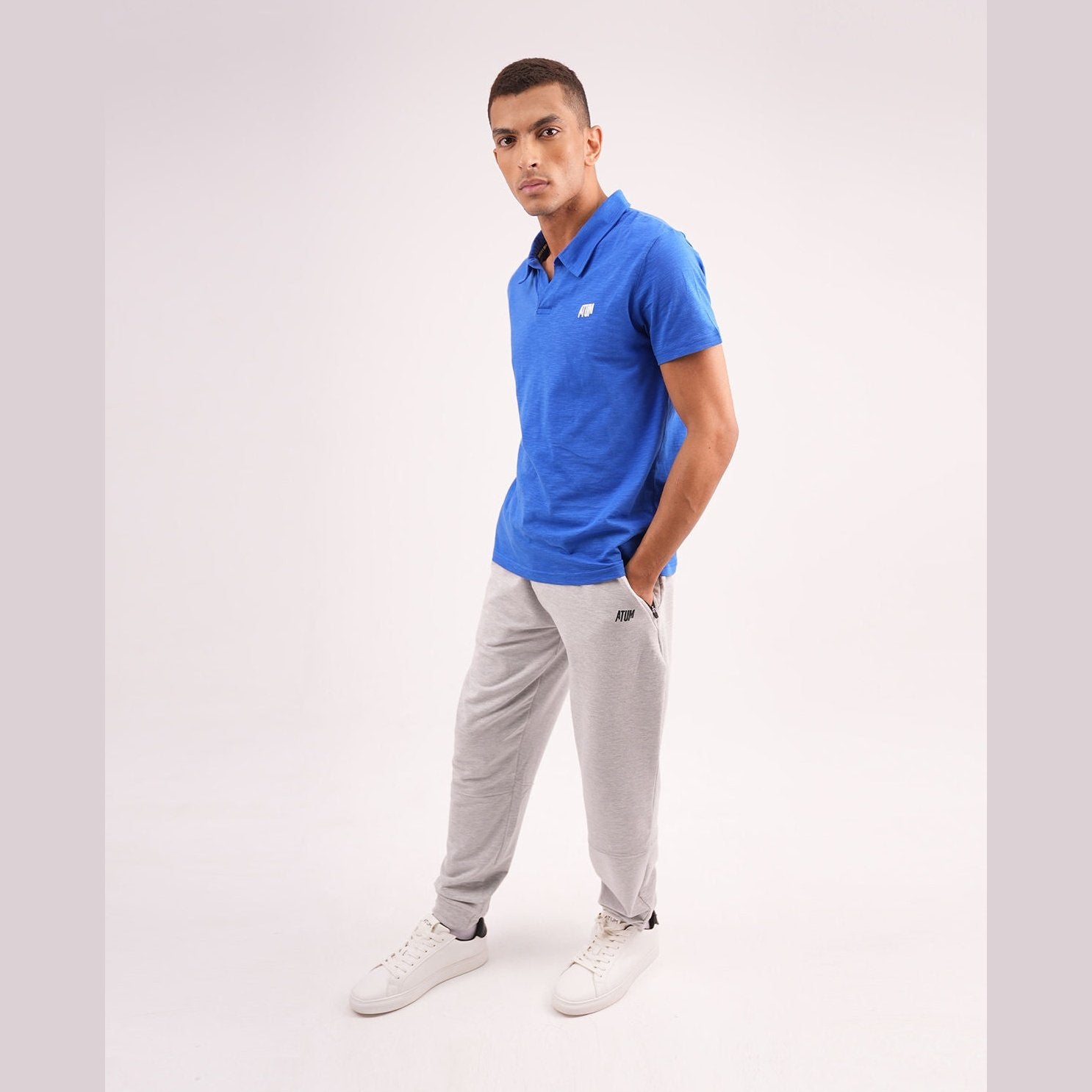 ATUM| Comfort Slub Men's Polo T-Shirt - Blue