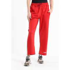 Classic slit sweatpants in red