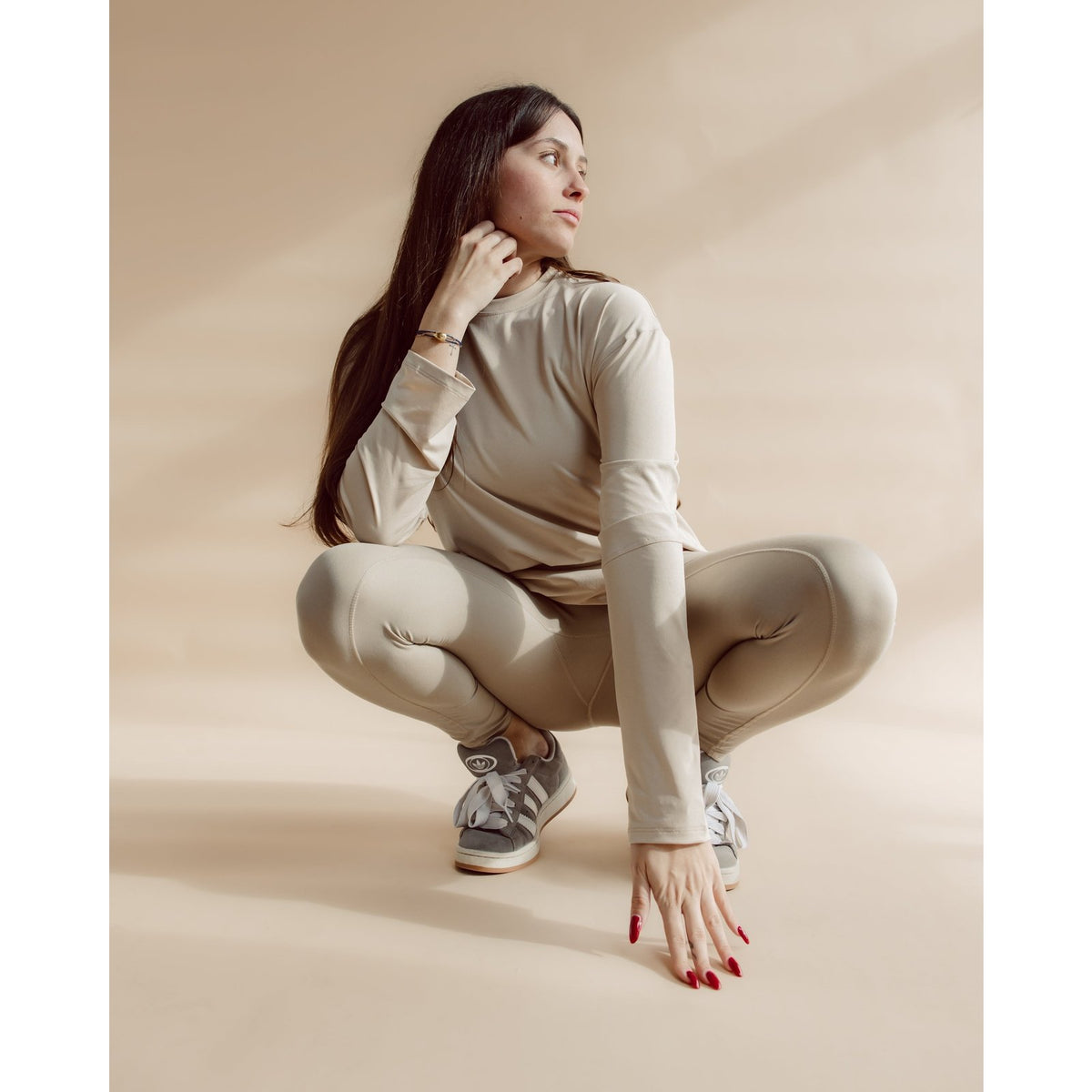 Beige Form Leggings