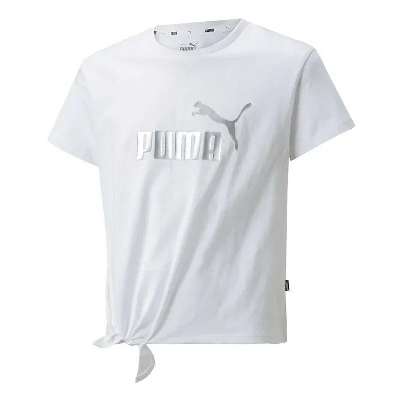 ESS+ Logo Knotted Tee G Puma White