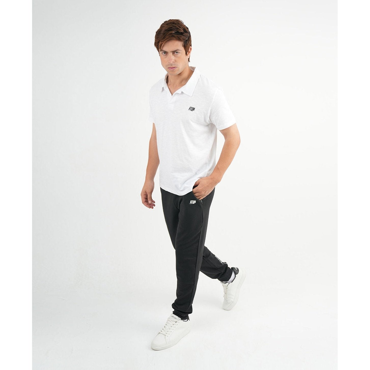 ATUM| Comfort Slub Men's Polo T-Shirt - White