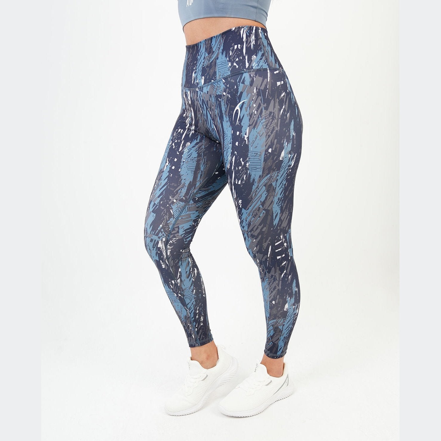 ATUM| Marble Printed Women's Leggings - Navy