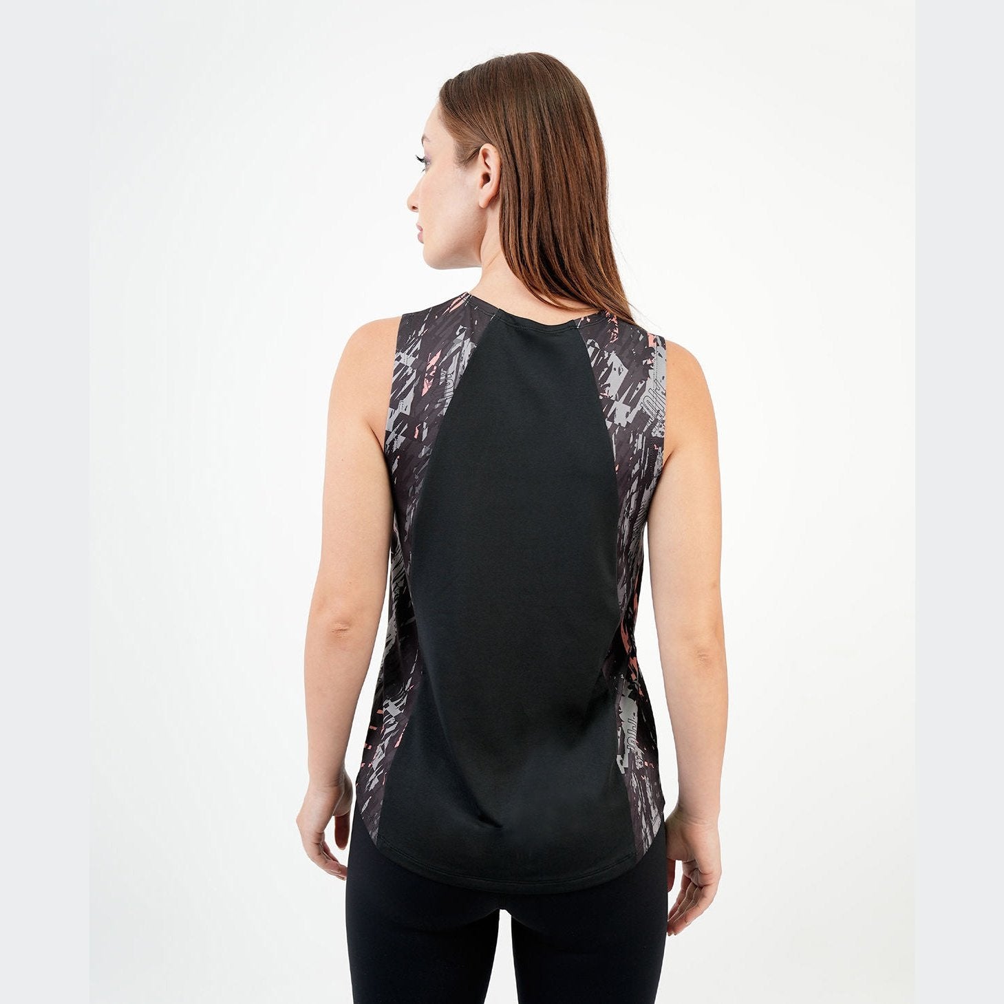 ATUM| Marble Printed Women's Top - Black