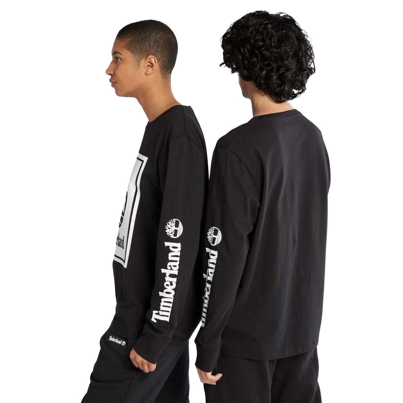 LS STACK LOGO TEE BLACK/WHITE