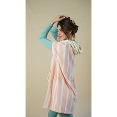 Coral Stripes Towel Coverup | Adults