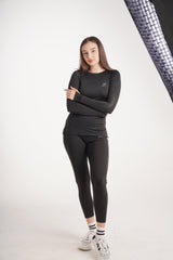 BLACK DRI-FIT LONG SLEEVE SHIRT