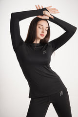 BLACK DRI-FIT LONG SLEEVE SHIRT