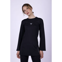 Training bell sleeve top in black