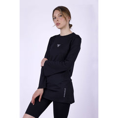 Training bell sleeve top in black