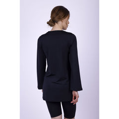 Training bell sleeve top in black