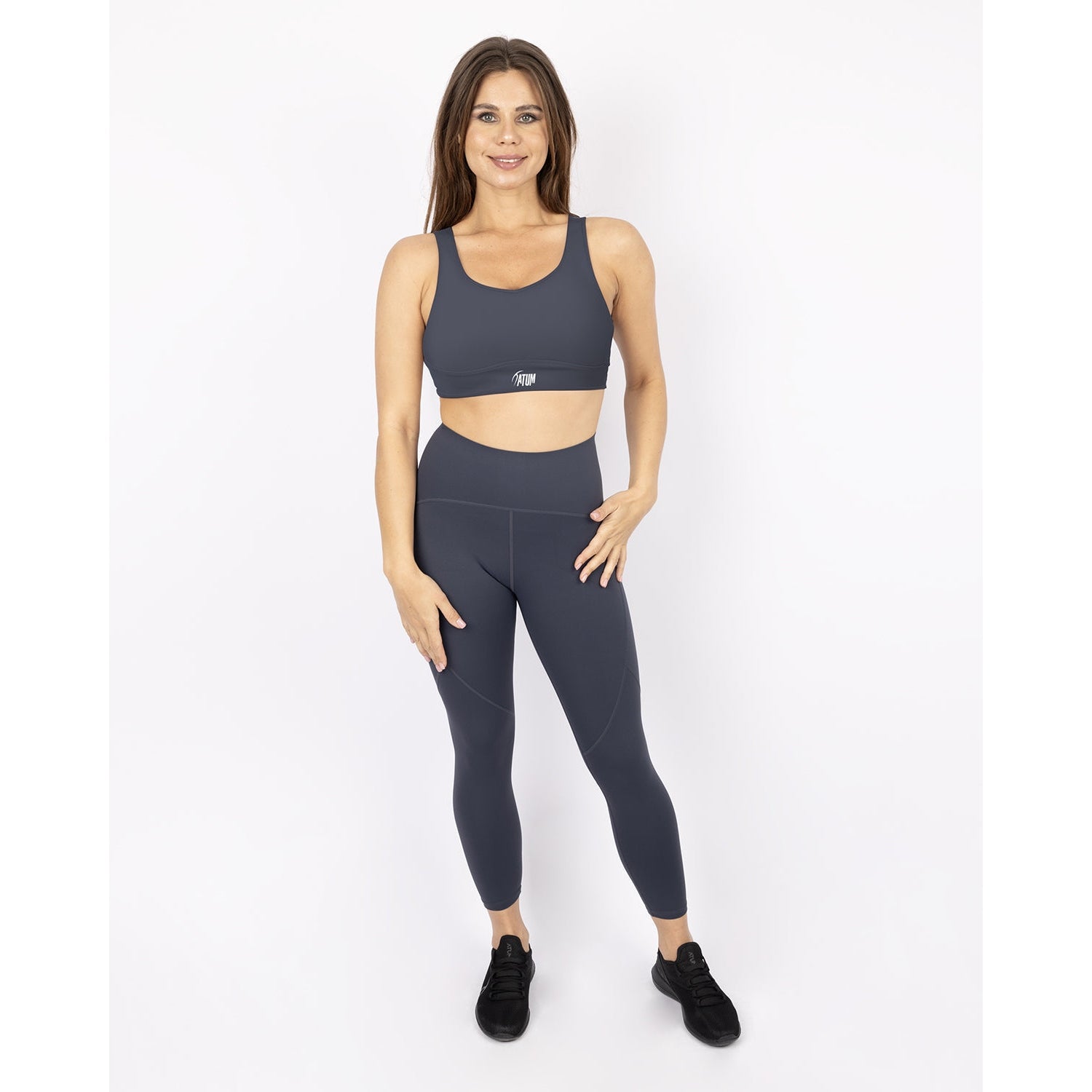 Premium High-Waisted Women's Leggings - Dust Navy