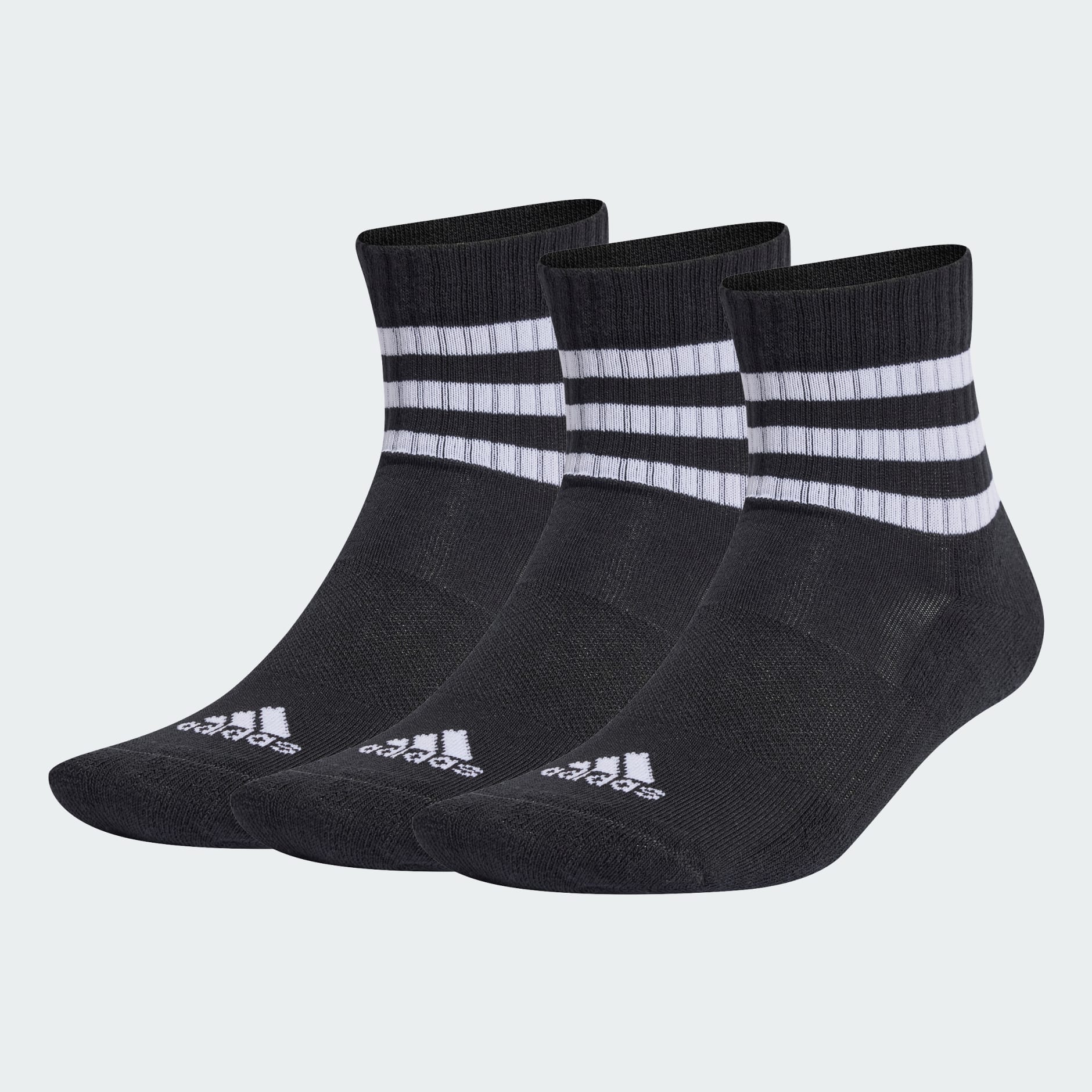 3-Stripes Cushioned Sportswear Low-Cut Socks 3 Pairs