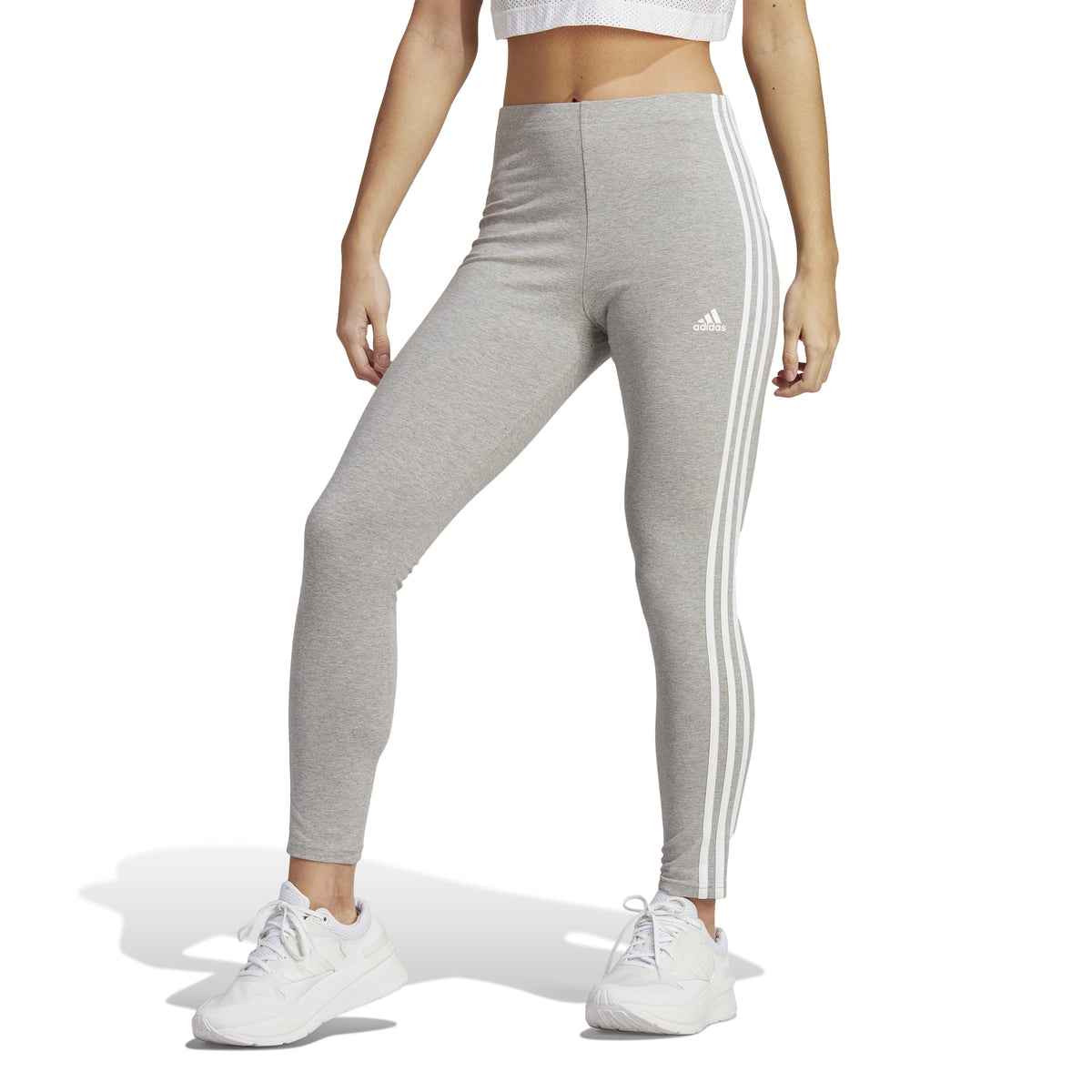 Essentials 3-Stripes High-Waisted Single Jersey Leggings