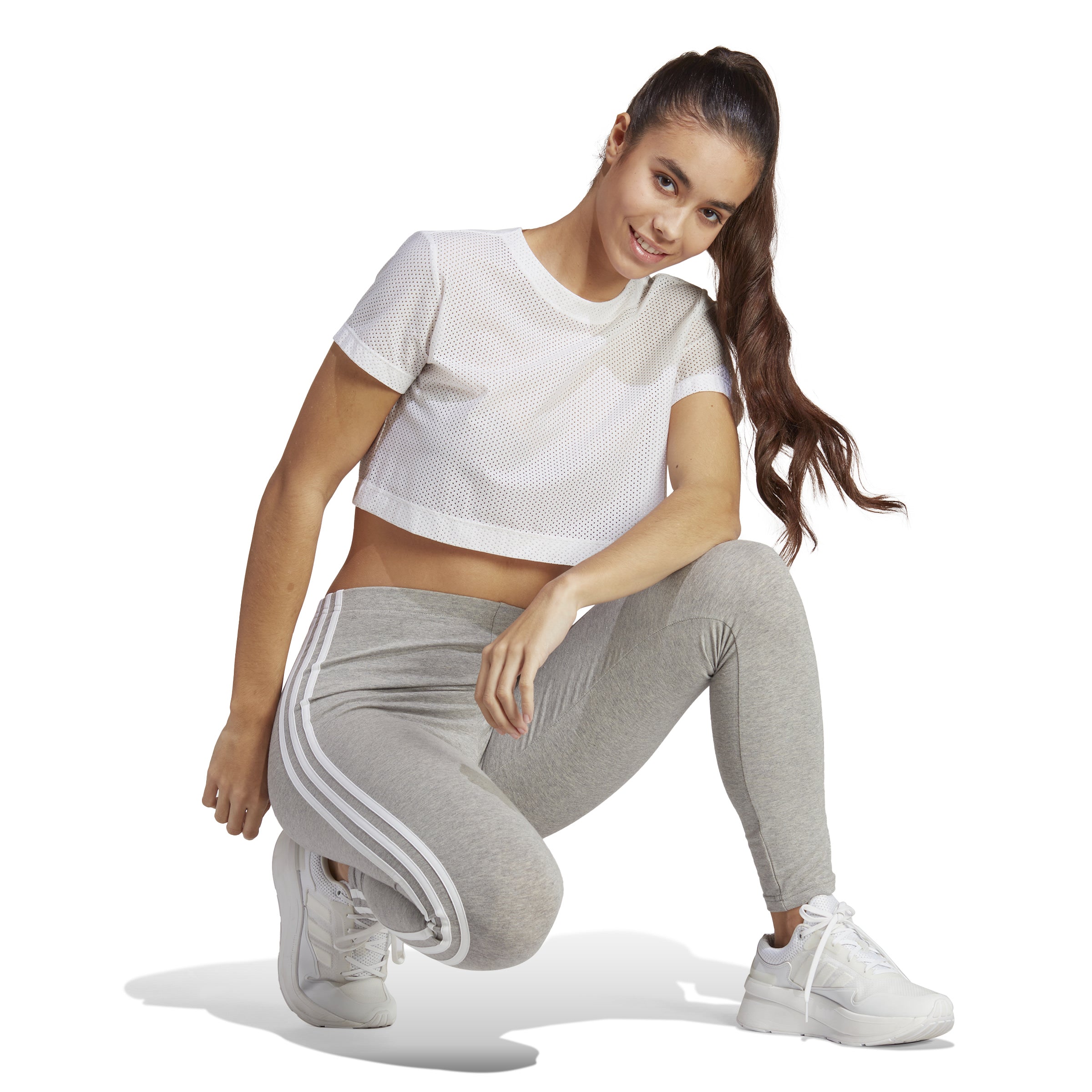 Essentials 3-Stripes High-Waisted Single Jersey Leggings