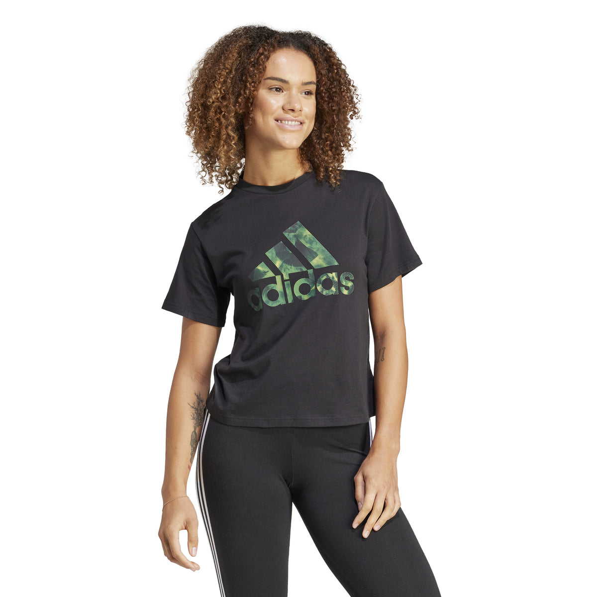 Adidas Floral Graphic Big Logo Tee