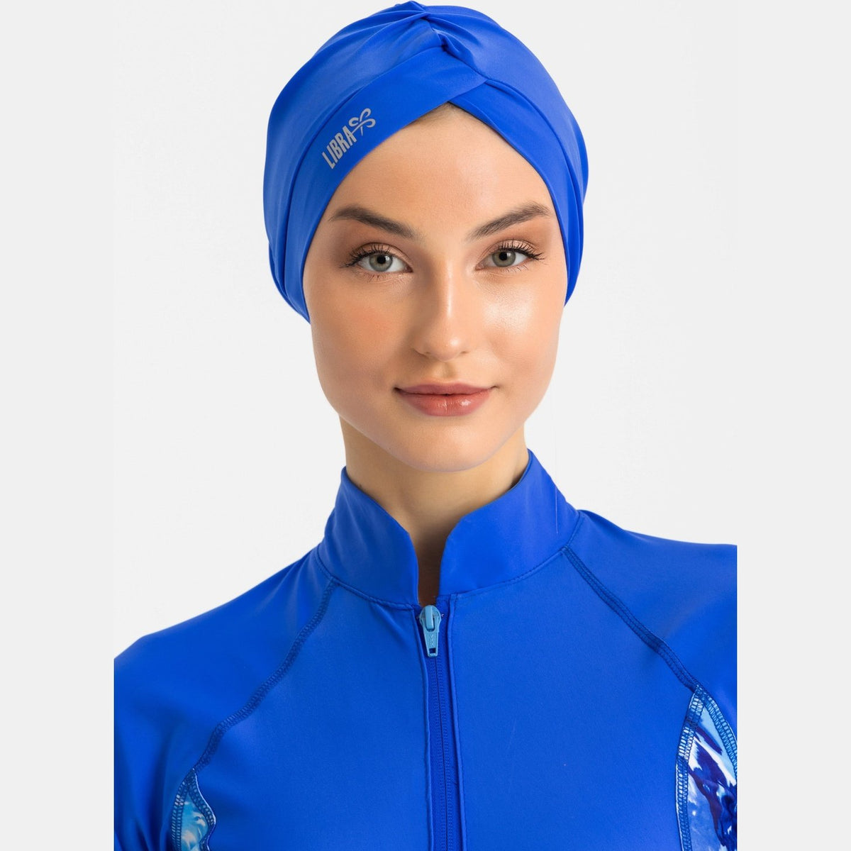 Sleek Swim Turban - Stone Blue