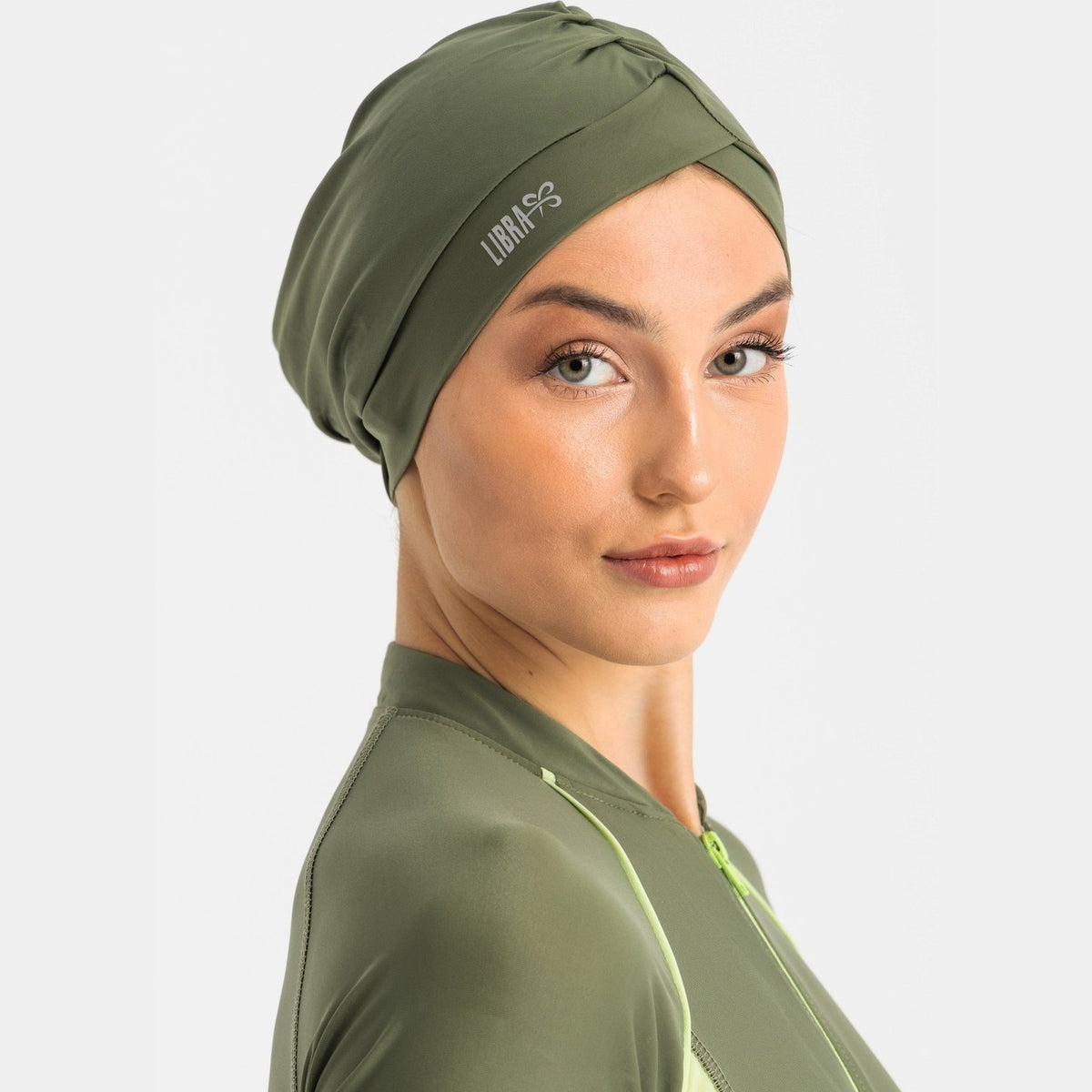 Sleek Swim Turban -Loden Green