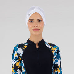 Sleek Swim Turban - White