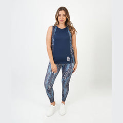 ATUM| Marble Printed Women's Top - Navy