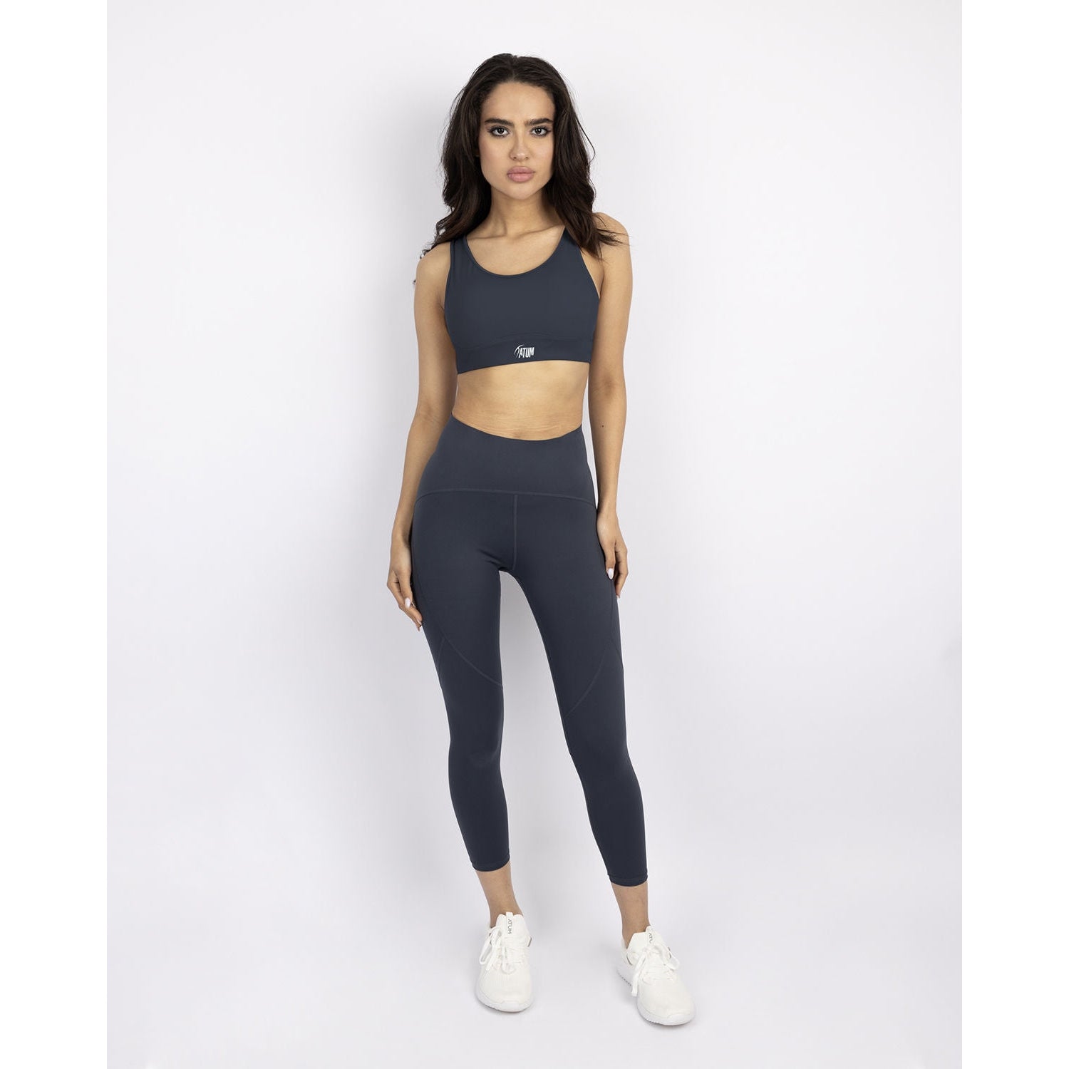 Premium High-Waisted Women's Leggings - Dust Navy