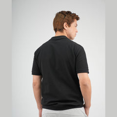 ATUM| Regular Fit Men's Polo T-Shirt - Black