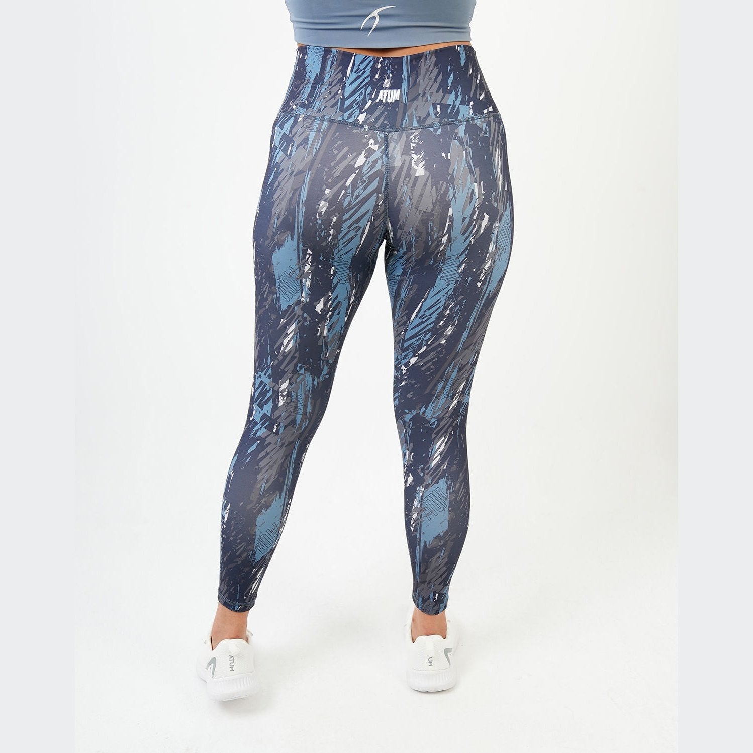 ATUM| Marble Printed Women's Leggings - Navy