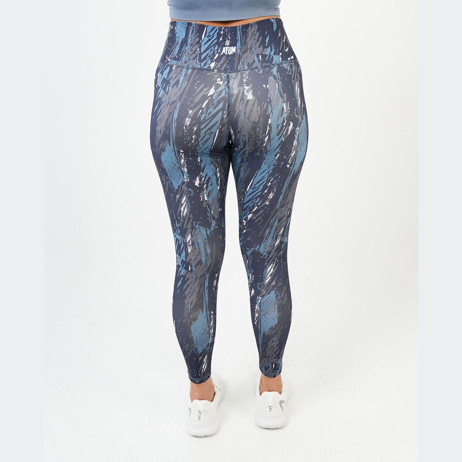 ATUM| Marble Printed Women's Leggings - Navy