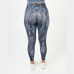 ATUM| Marble Printed Women's Leggings - Navy