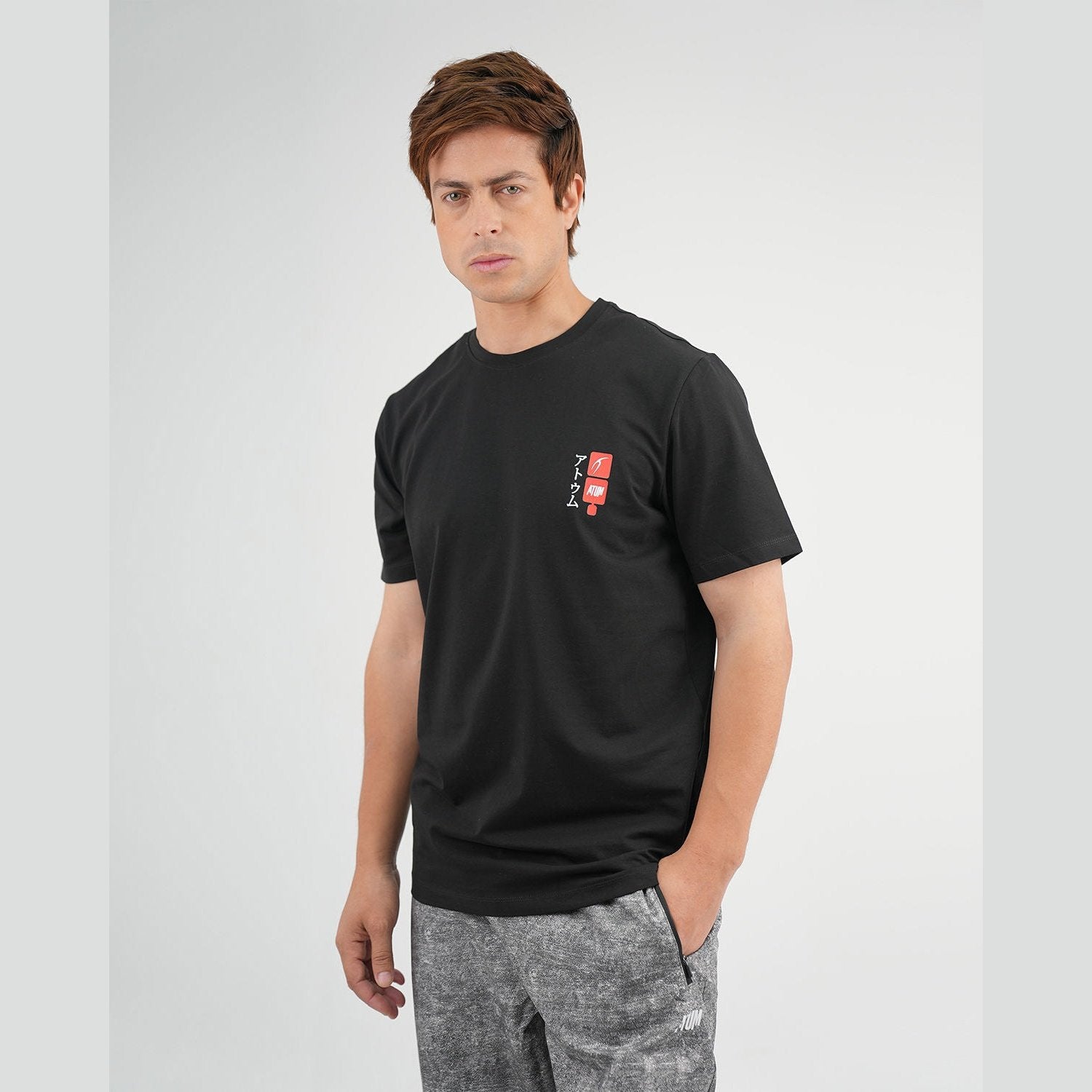 ATUM| Cobra Strike Graphic Men's Tee - Black with red cobra print