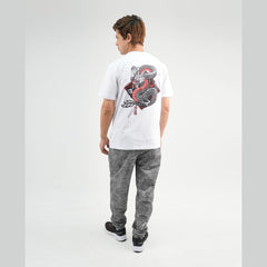 ATUM| Cobra Strike Graphic Men's Tee - White with red cobra print