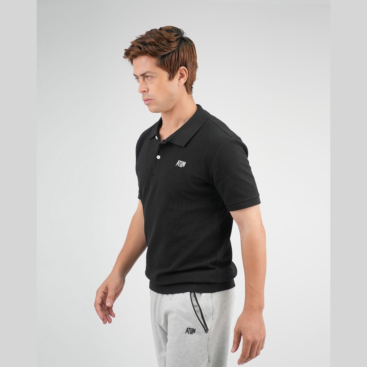 ATUM| Regular Fit Men's Polo T-Shirt - Black