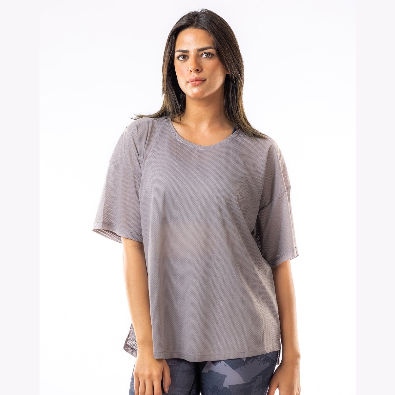 Breathable Mesh T-Shirt in Grey - Sporty Pro