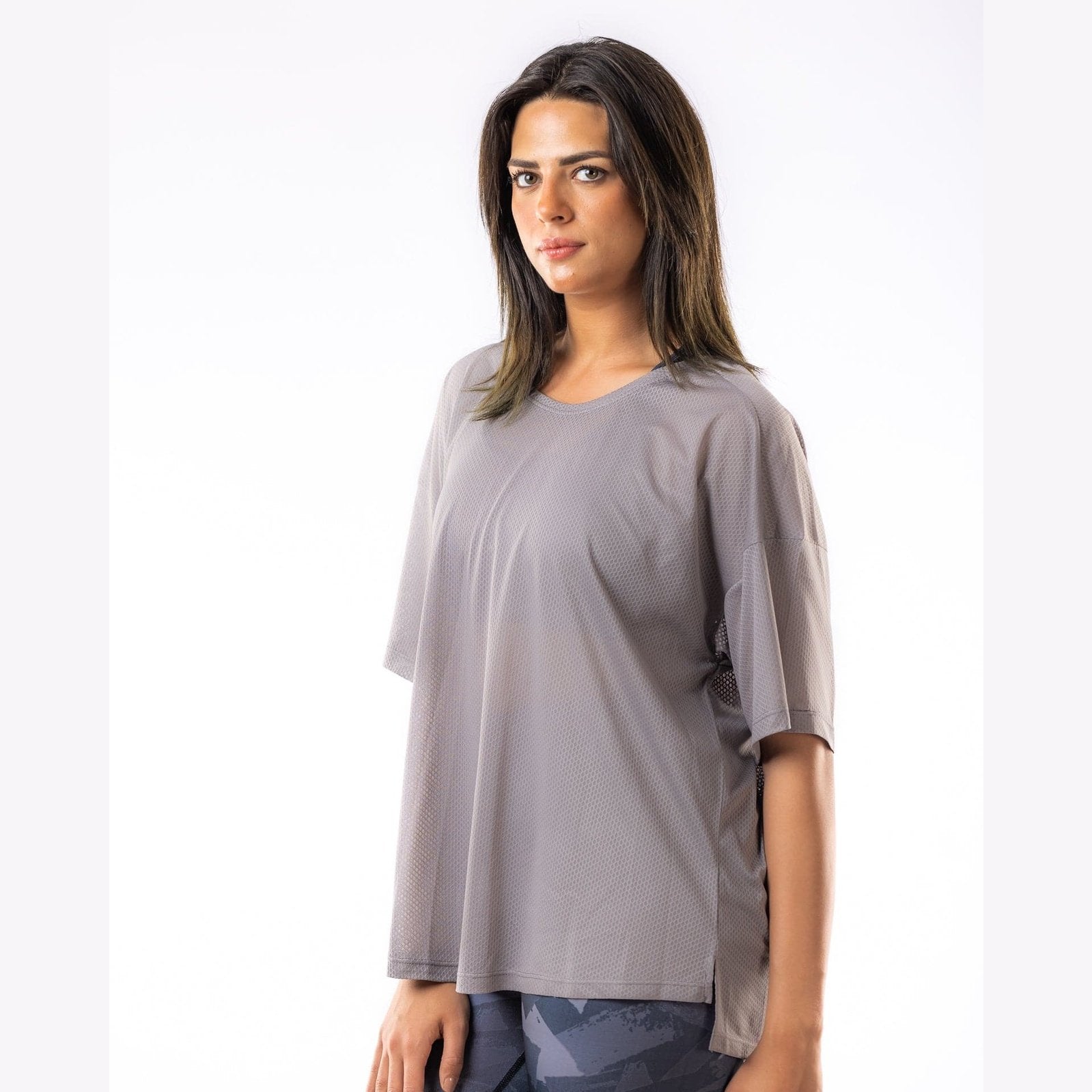 Breathable Mesh T-Shirt in Grey - Sporty Pro