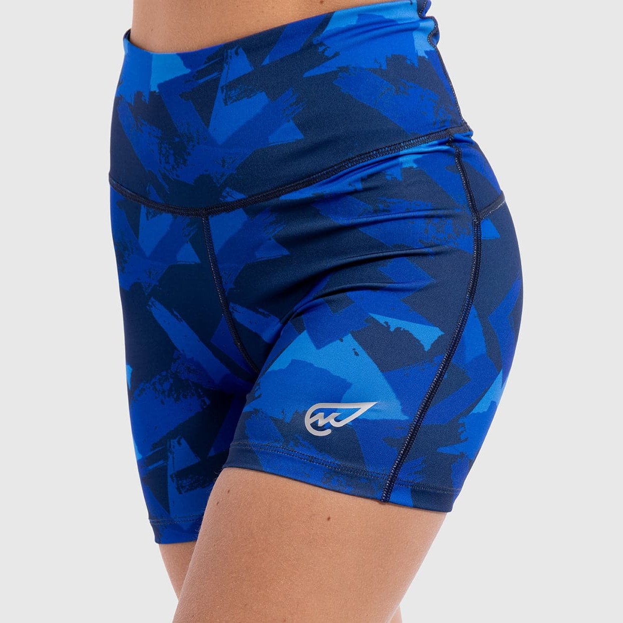 Geo Print Short in Blue - Sporty Pro