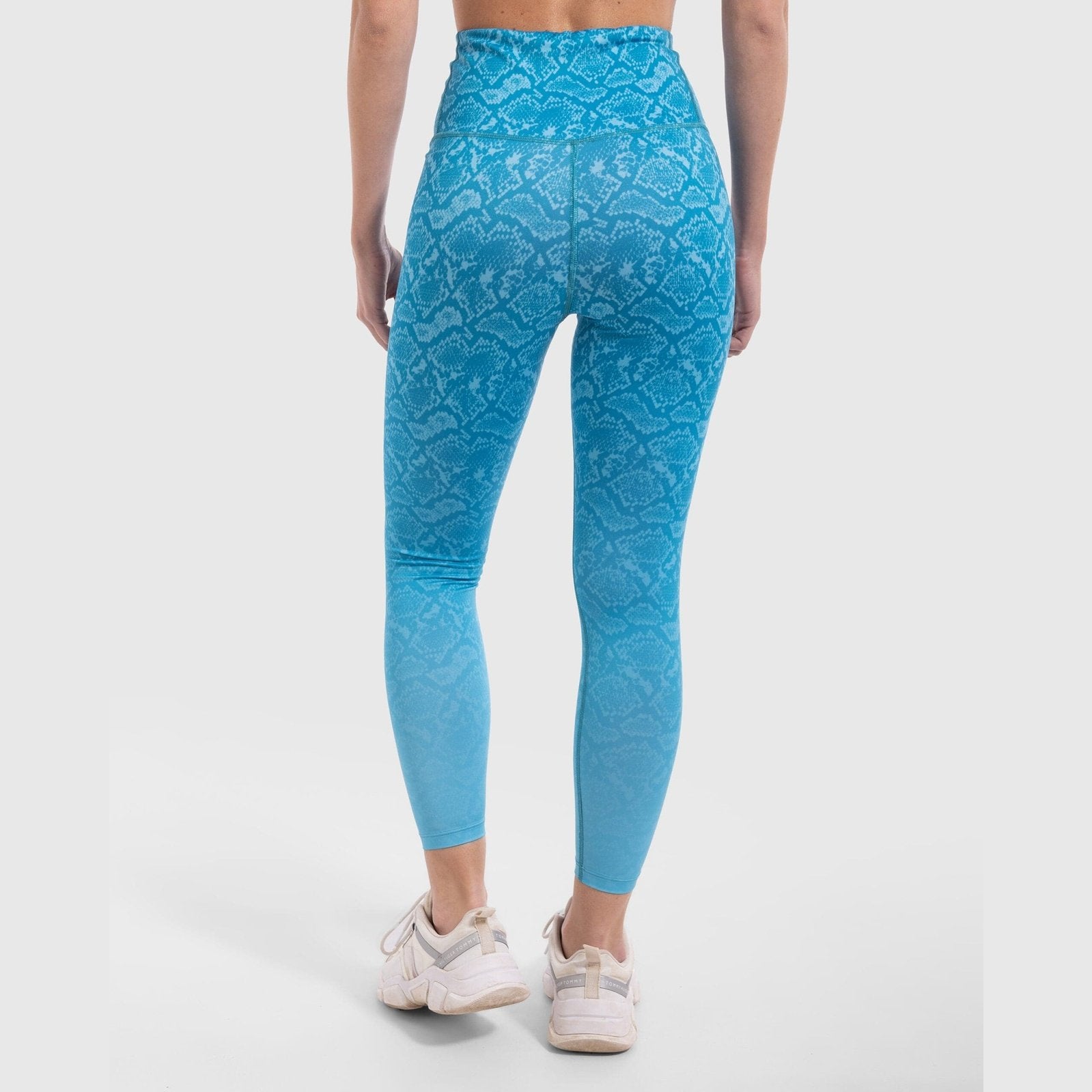 Snake Skin Print Legging in Aqua - Sporty Pro